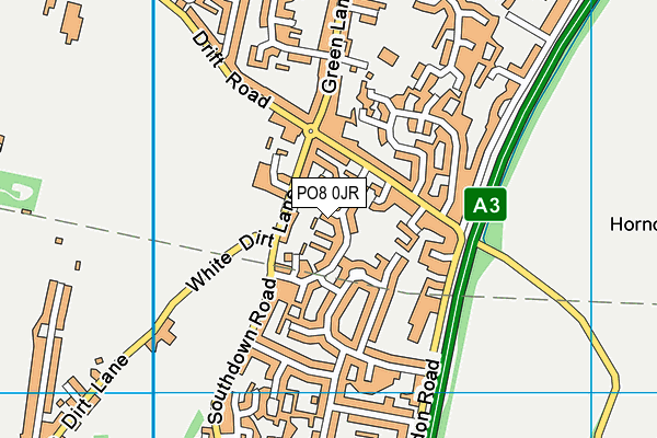 PO8 0JR map - OS VectorMap District (Ordnance Survey)