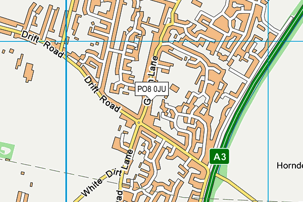 Petersgate Infant School map (PO8 0JU) - OS VectorMap District (Ordnance Survey)