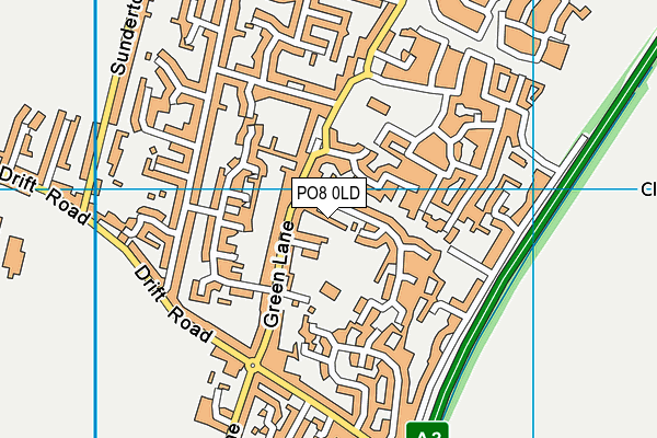 PO8 0LD map - OS VectorMap District (Ordnance Survey)