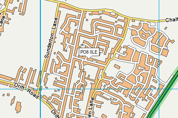 PO8 0LE map - OS VectorMap District (Ordnance Survey)