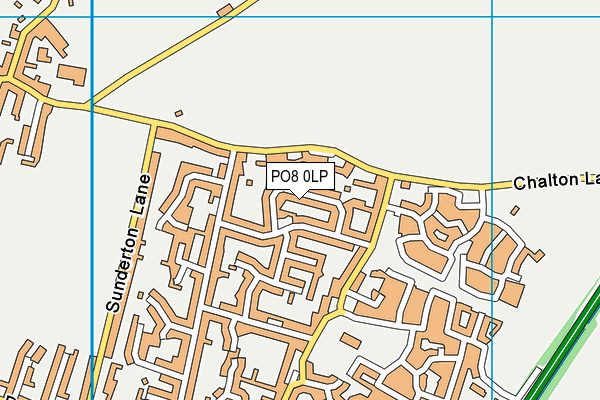 PO8 0LP map - OS VectorMap District (Ordnance Survey)