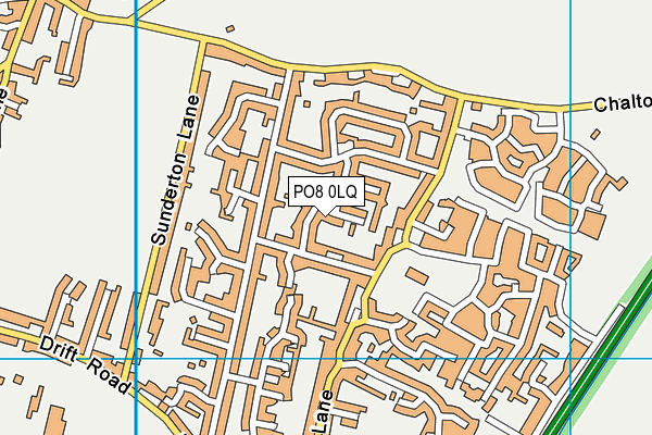 PO8 0LQ map - OS VectorMap District (Ordnance Survey)