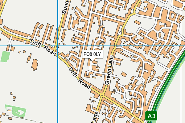 PO8 0LY map - OS VectorMap District (Ordnance Survey)