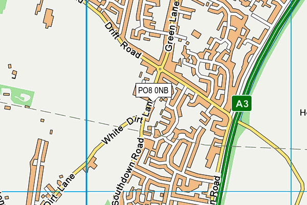 PO8 0NB map - OS VectorMap District (Ordnance Survey)