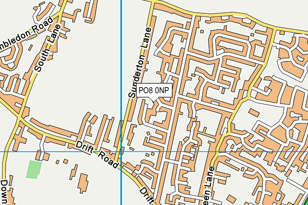 PO8 0NP map - OS VectorMap District (Ordnance Survey)