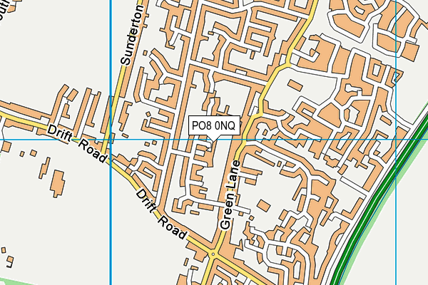 PO8 0NQ map - OS VectorMap District (Ordnance Survey)