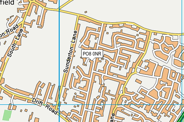 PO8 0NR map - OS VectorMap District (Ordnance Survey)