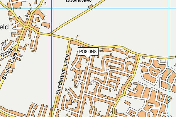 PO8 0NS map - OS VectorMap District (Ordnance Survey)