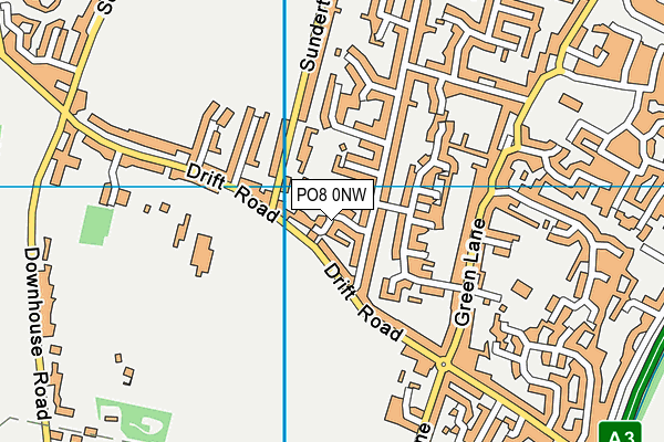 PO8 0NW map - OS VectorMap District (Ordnance Survey)