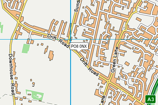 PO8 0NX map - OS VectorMap District (Ordnance Survey)