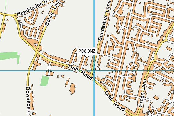 PO8 0NZ map - OS VectorMap District (Ordnance Survey)