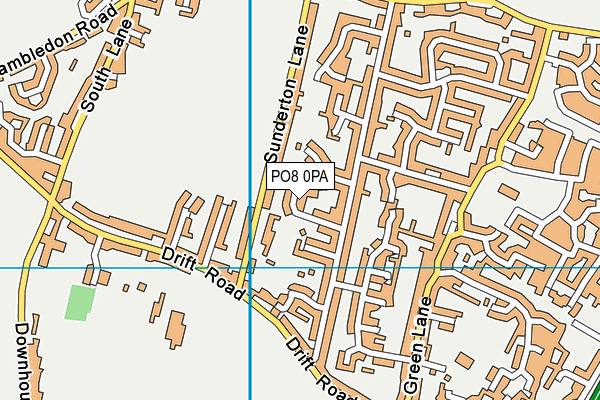 PO8 0PA map - OS VectorMap District (Ordnance Survey)