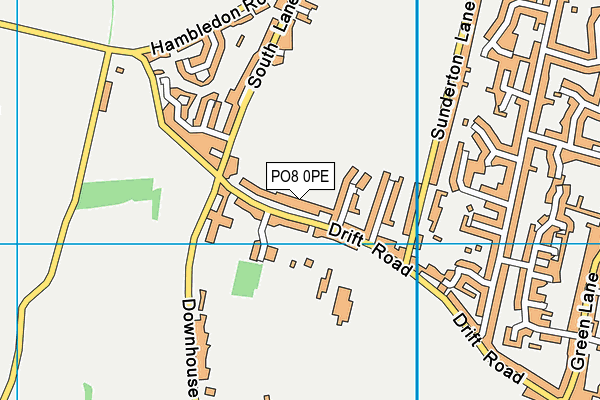 PO8 0PE map - OS VectorMap District (Ordnance Survey)