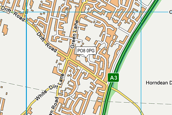 PO8 0PG map - OS VectorMap District (Ordnance Survey)