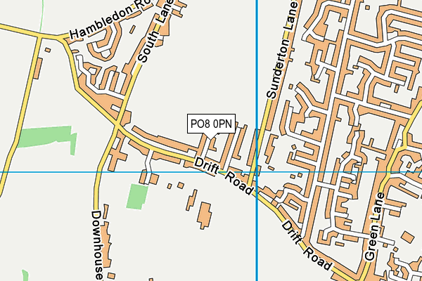 PO8 0PN map - OS VectorMap District (Ordnance Survey)