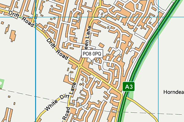 PO8 0PQ map - OS VectorMap District (Ordnance Survey)