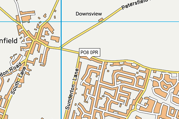 PO8 0PR map - OS VectorMap District (Ordnance Survey)