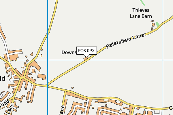 PO8 0PX map - OS VectorMap District (Ordnance Survey)