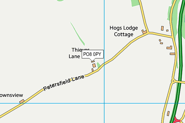 PO8 0PY map - OS VectorMap District (Ordnance Survey)