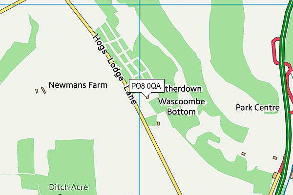 PO8 0QA map - OS VectorMap District (Ordnance Survey)