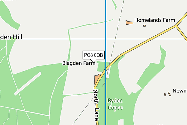 PO8 0QB map - OS VectorMap District (Ordnance Survey)