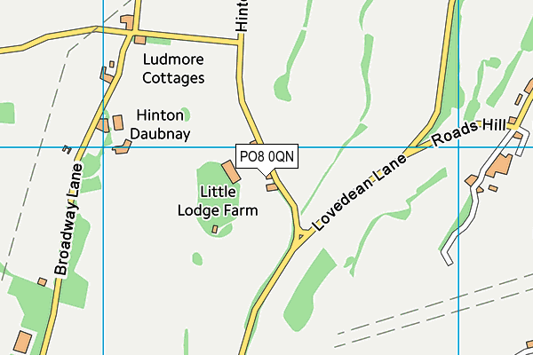 PO8 0QN map - OS VectorMap District (Ordnance Survey)