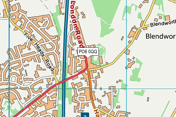 PO8 0QQ map - OS VectorMap District (Ordnance Survey)