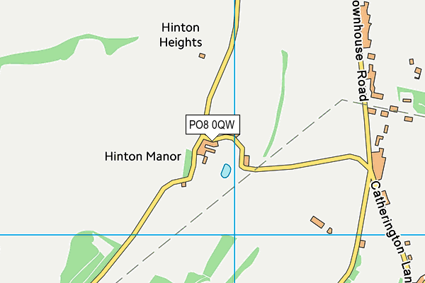 PO8 0QW map - OS VectorMap District (Ordnance Survey)