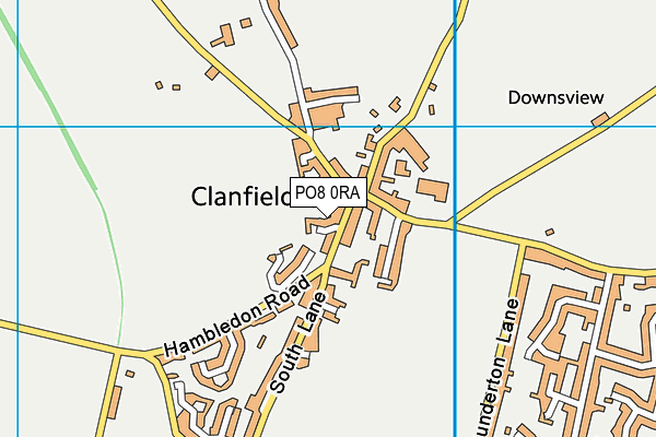 PO8 0RA map - OS VectorMap District (Ordnance Survey)