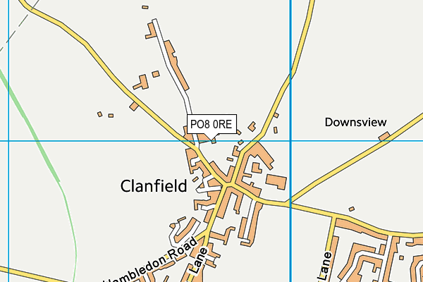 Clanfield Junior School map (PO8 0RE) - OS VectorMap District (Ordnance Survey)