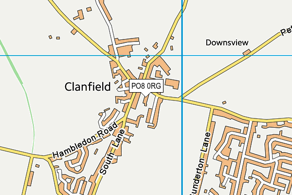 PO8 0RG map - OS VectorMap District (Ordnance Survey)