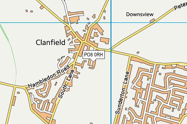 PO8 0RH map - OS VectorMap District (Ordnance Survey)