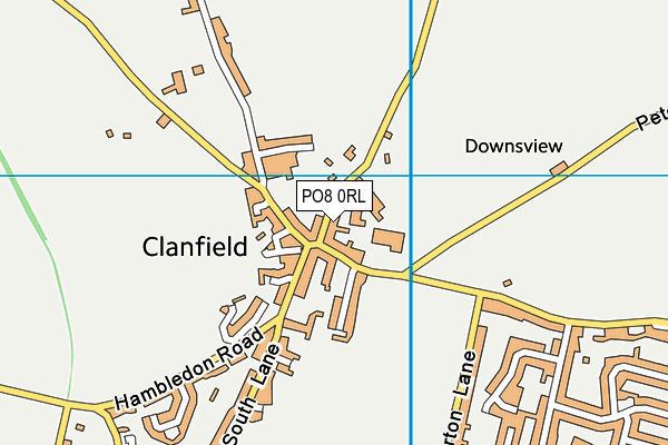 PO8 0RL map - OS VectorMap District (Ordnance Survey)