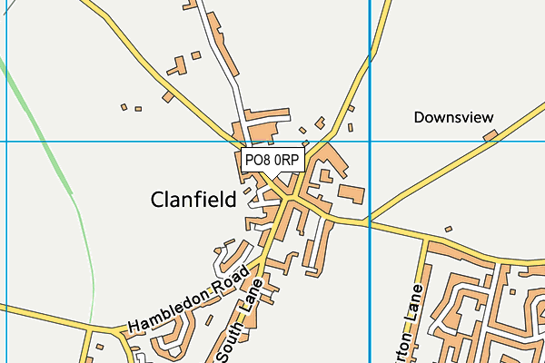 PO8 0RP map - OS VectorMap District (Ordnance Survey)