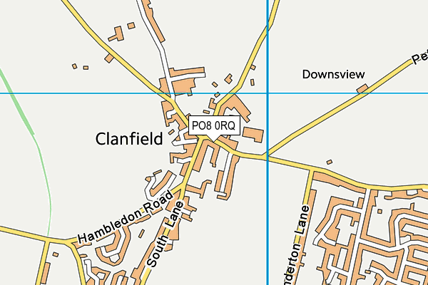 PO8 0RQ map - OS VectorMap District (Ordnance Survey)