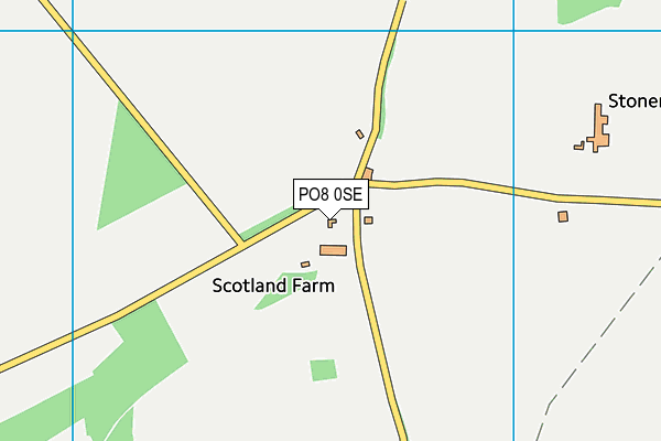 PO8 0SE map - OS VectorMap District (Ordnance Survey)