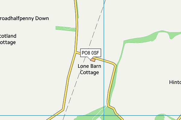 PO8 0SF map - OS VectorMap District (Ordnance Survey)