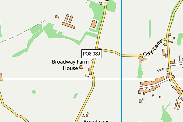 PO8 0SJ map - OS VectorMap District (Ordnance Survey)