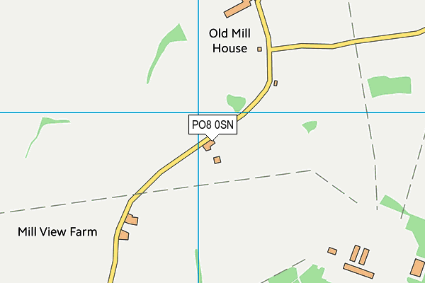 PO8 0SN map - OS VectorMap District (Ordnance Survey)