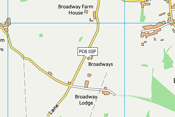 PO8 0SP map - OS VectorMap District (Ordnance Survey)