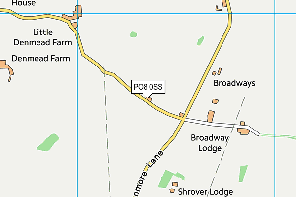 PO8 0SS map - OS VectorMap District (Ordnance Survey)