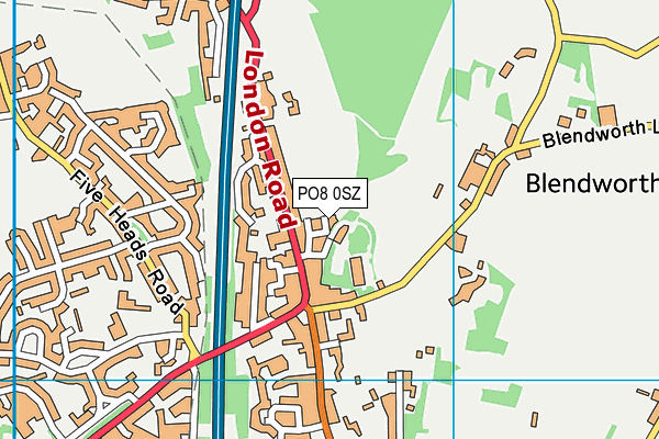 PO8 0SZ map - OS VectorMap District (Ordnance Survey)