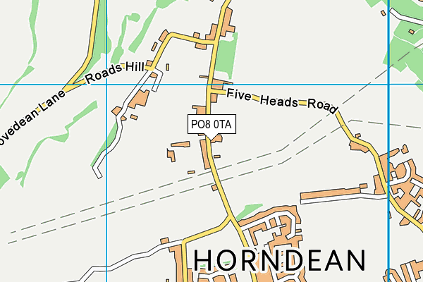 PO8 0TA map - OS VectorMap District (Ordnance Survey)