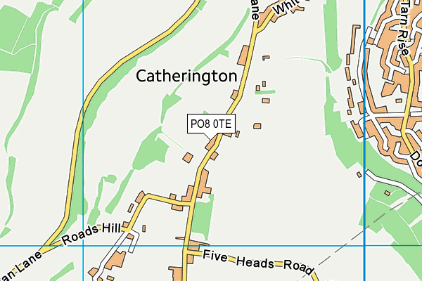 PO8 0TE map - OS VectorMap District (Ordnance Survey)