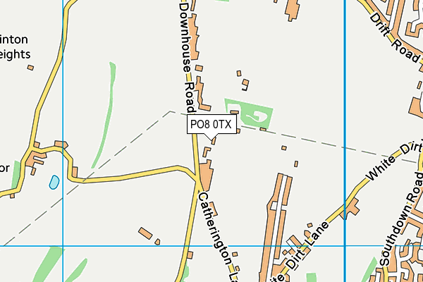 PO8 0TX map - OS VectorMap District (Ordnance Survey)