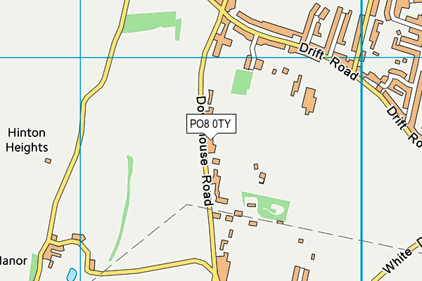 PO8 0TY map - OS VectorMap District (Ordnance Survey)