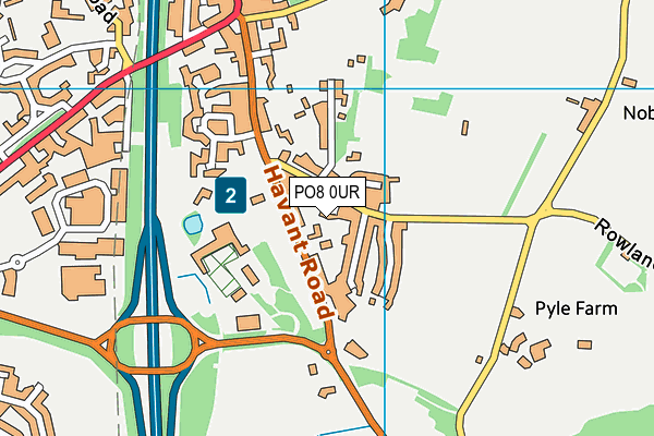 PO8 0UR map - OS VectorMap District (Ordnance Survey)