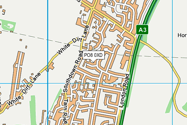 PO8 0XD map - OS VectorMap District (Ordnance Survey)