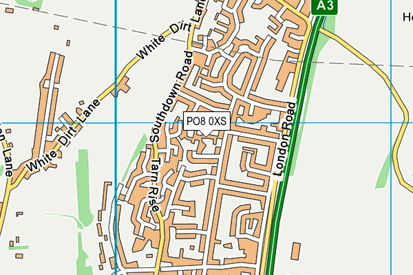 PO8 0XS map - OS VectorMap District (Ordnance Survey)