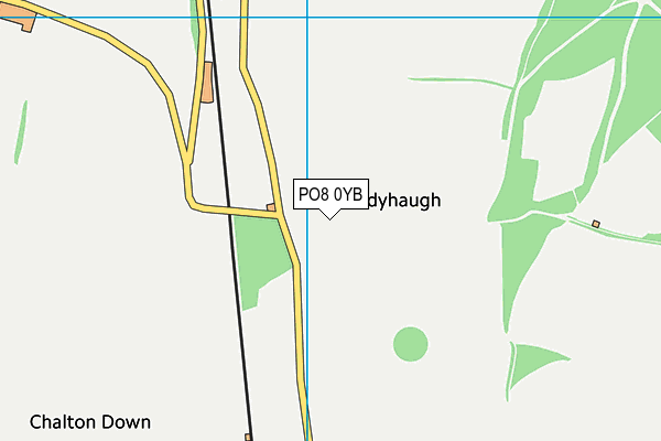 PO8 0YB map - OS VectorMap District (Ordnance Survey)